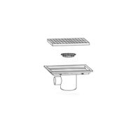 Caniveau avec cuvette monobloc inox sortie horizontale centrée