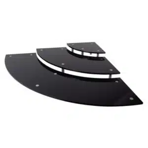 Support pour plat en mélamine, gamme pétales, 1 niveau