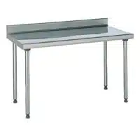 Table inox TS 15N démontable sur piétement à dosseret pieds ronds largeur 800 mm