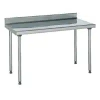 Table inox TS 15N démontable sur piétement à dosseret pieds ronds largeur 700 mm