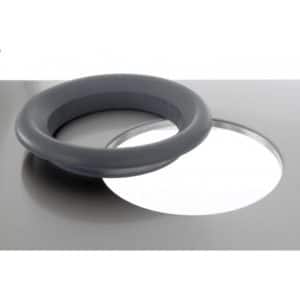 Trou-vide déchets Ø 150 mm avec bords tombés pour meubles et tables sur mesure, disposé à gauche