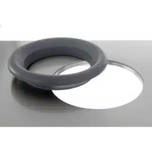 Trou-vide déchets Ø 150 mm avec bords tombés pour meubles et tables sur mesure, disposé à gauche