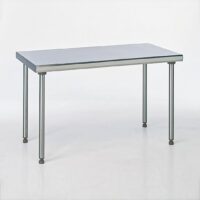 Table inox TS 15N démontable centrale sur mesure pieds ronds largeur 800 mm