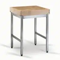 Billot bois pour laboratoire piétement soudé L 600 x l 600 mm