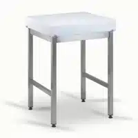 Billot de cuisine polyéthylène piétement soudé L 600 x l 600 mm