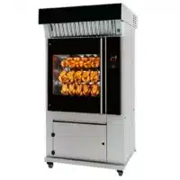 Rôtissoire autonettoyante avec hotte autonome à charbon actif