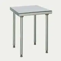 Table inox TS 15N démontable sur piétement centrale pieds ronds largeur 600 mm