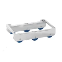 Chariot de transport roule-bac leger 200 Kg 6 roues en tôle 1,5 mm