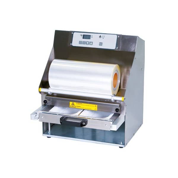 Conditionnement et emballage, operculeuse barquette multiform 4, automatique avec tiroir coulissant