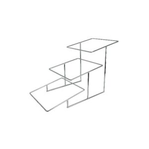 Présentoir chromé 3 niveaux pour paniers