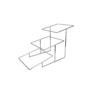 Présentoir chromé 3 niveaux pour paniers