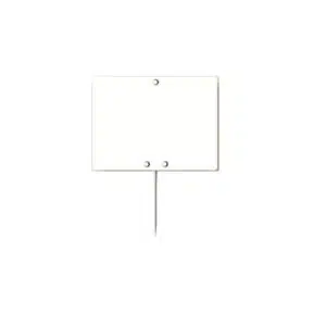 Etiquette vierge, 10 pièces, PVC blanc, L 80 x P 120 mm