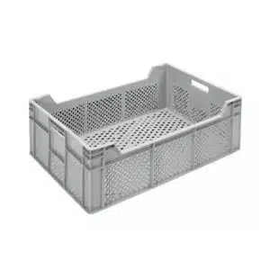 Bac de stockage, HDPE, gris, L 600 x P 400 x H 220 mm