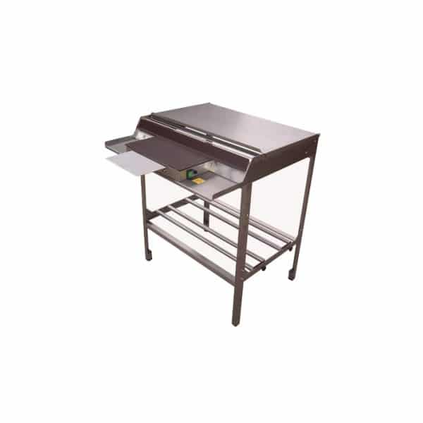 Dérouleur de film avec plaque chauffante sur châssis laize 750 mm L 850 x P 660 x H 990 mm