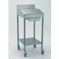 Pupitre sur roulettes avec tiroir fermant à clé acier inoxydable L 515 x l 565 x H 1300 mm