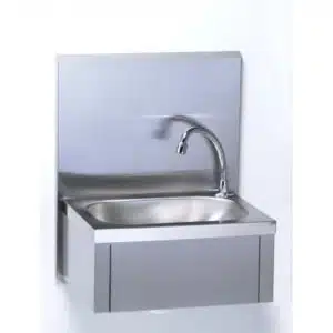 Lave-mains GC avec dosseret, L 440 x l 335 x H 540 mm