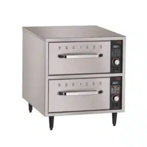 Tiroir chauffant étroit sur pieds en inox réglables d 152 mm en option