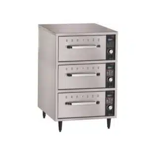 Tiroir chauffant étroit sur pieds en inox réglables de 152 mm en option