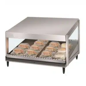 Présentoir chauffant incliné simple