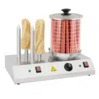 Appareil à hot-dog professionnel électrique 4 plots en acier inoxydable 550 W