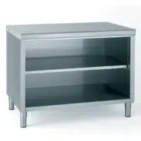 Meuble inox porte ouverte sur 1 face sans dosseret largeur 700 mm