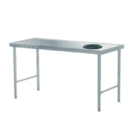 Table de tri avec départ en angle à gauche acier inoxydable L 1600 mm
