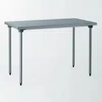 Table sur piétement en acier inoxydable centrale largeur 700 mm