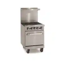 Fourneau 4 feux vifs de 8 kw sur four à gaz de 8 kw