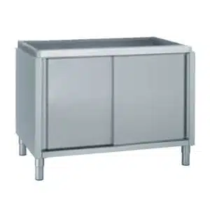 Meuble neutre à porte coulissante, sans dessus, caisse profondeur 560 mm