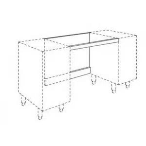 Emplacement pour 1 bac à farine ou 1 chariot bas