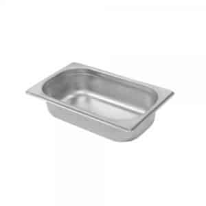 Bac gastronorme, acier inox, sans anses, GN 1/4, 265 x 162 mm