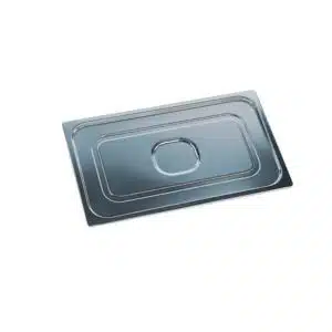 Couvercle inox GN 1/1 empilable sans poignée pour bacs gastronormes