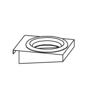 Trou-vide déchets crochetable avec collerette pour table laverie