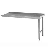 Table de glissement avec plage arrière sur-mesure acier inoxydable 2 pieds largeur 760 mm