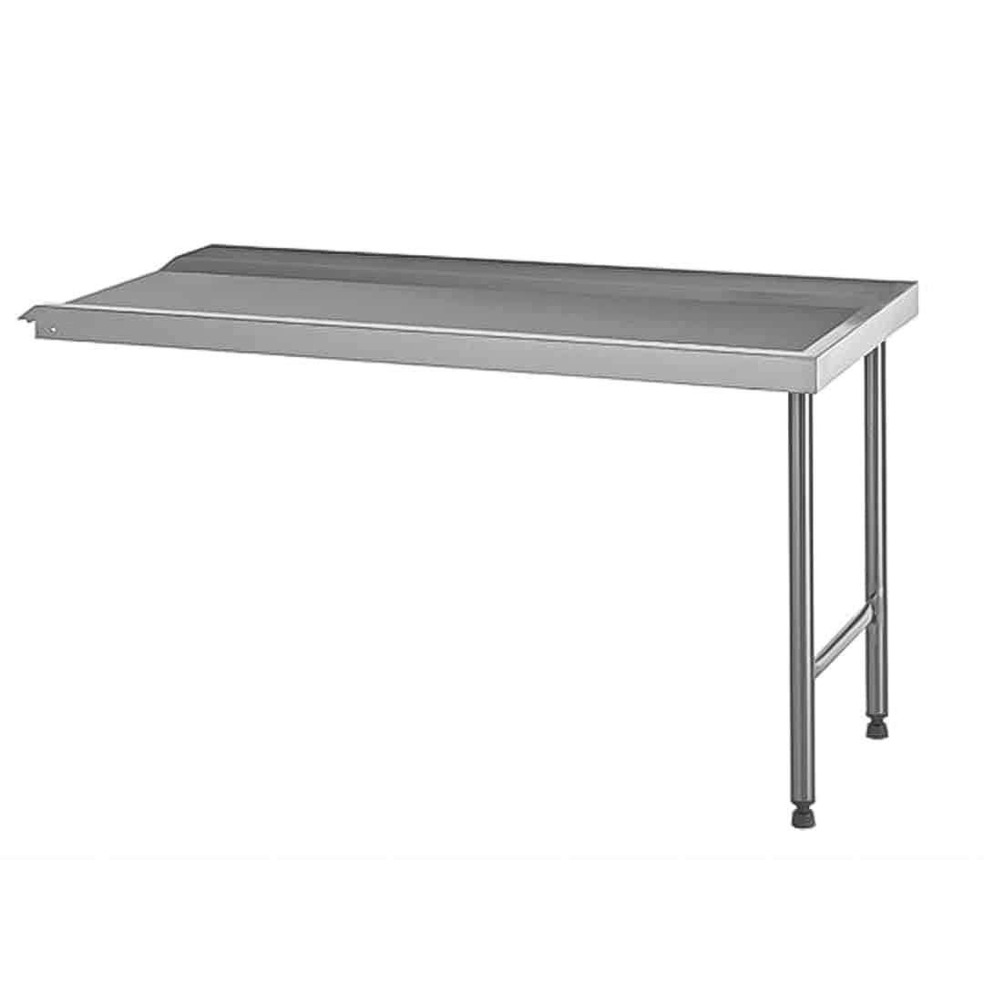 Table de glissement avec plage arrière sur-mesure acier inoxydable 4 pieds largeur 700 à 759 mm