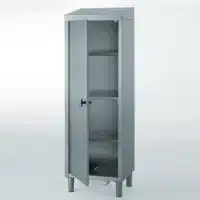 Armoire à fond en pointe de diamant,pour produits d’entretien et balais sans séparation