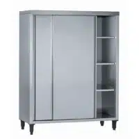 Armoire haute à portes coulissantes en acier inoxydable largeur 600 mm