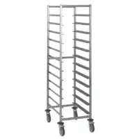 Chariot à glissière euronorme acier inoxydable alimentaire 12 niveaux H 1785 mm