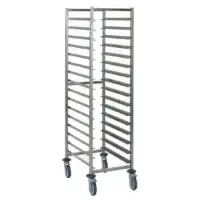 Chariot à glissière euronorme acier inoxydable alimentaire 16 niveaux largeur 540 mm