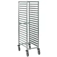 Chariot à glissière euronorme acier inoxydable alimentaire 20 niveaux