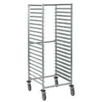 Chariot à glissière euronorme acier inoxydable alimentaire 20 niveaux longueur 525 mm