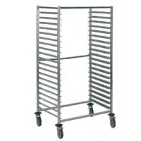 Chariot à glissière euronorme acier inoxydable alimentaire 600 x 800 mm
