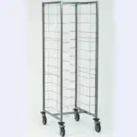 Chariot cafétéria acier inoxydable 2 x 12 niveaux entrée sens longueur L 620 mm