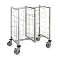 Chariot cafétéria acier inoxydable 2 x 6 niveaux H 1030 mm