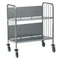 Chariot soudé à 2 niveaux acier inoxydable largeur 670 mm