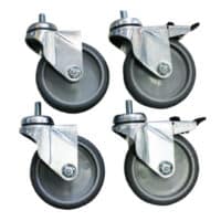 Plus-value pour roulettes ø125 mm chape inox, pour table démontable