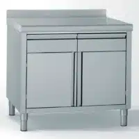 Meuble avec 2 portes battantes et 2 tiroirs longueur 1000 mm