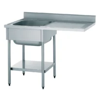 Plonge démontable pour machine à laver avec étagère adossée 1 bac égouttoir à droite largeur 700 mm