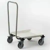 Porte-casiers fond ABS à dosseret acier inoxydable hauteur 900 mm