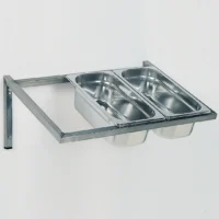 Présentoir incliné pour 3 bacs GN 1/3